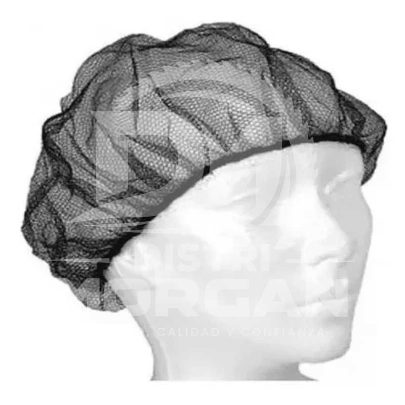 Gorro Desechable Negro Malla