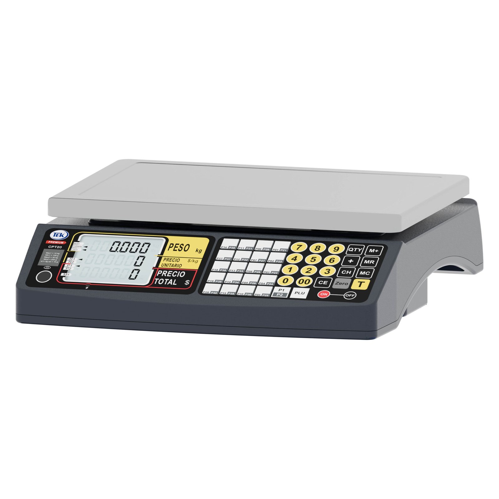 BALANZA DIGITAL LIQUIDADORA CERTIFICADA OIML CPT20 SISTEMA POS